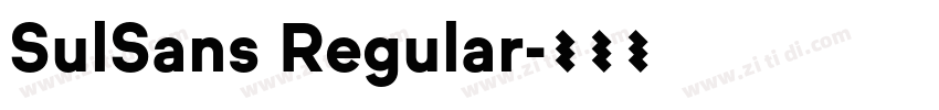 SulSans Regular字体转换